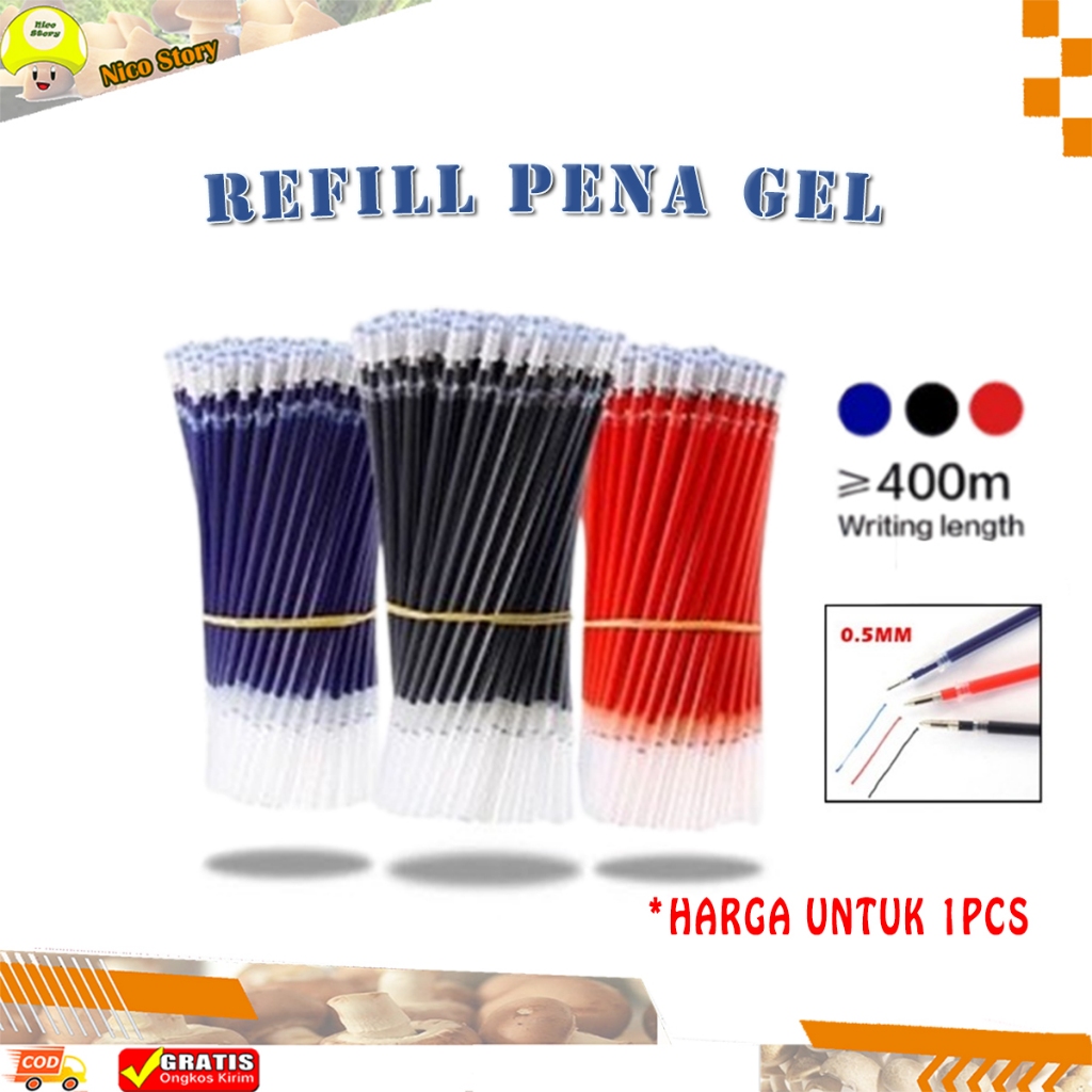 

(NCS) 1 PCS Refil Pena Gel Isi Ulang Tinta Pena Murah Produk Import