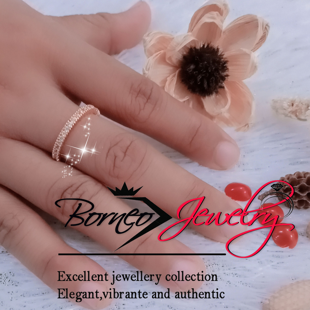 BJ-A35 Cincin Titanium Wanita Emas imitasi Tidak mudah luntur anti karat