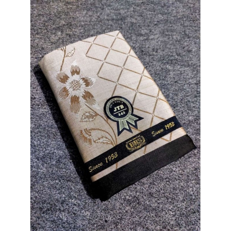 Sarung BHS JTB Gold (Jaquard Timbul) Full Sutera Spunsilk 210 Warna Krem Bunglon Jadul