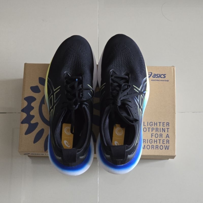 Asics Gel Nimbus 25 size 45 - Black Yellow Blue