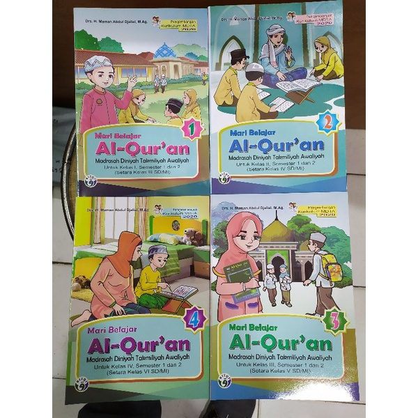 Buku MDTA Alqur'an Kelas 1 2 3 4 Kurikulum MDTA 2020 penerbit Rizqi