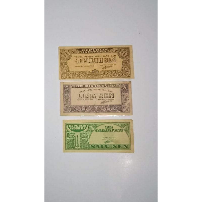 PAKET  HEMAT UANG KUNO 10 SEN ORI 5 SEN ORI 1 SEN ORI