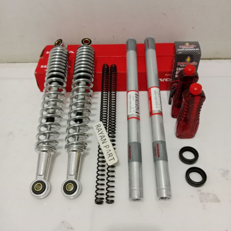 As shock depan + belakang Supra x125 lama Supra x125 lama sok+sil+per+ oli komplit
