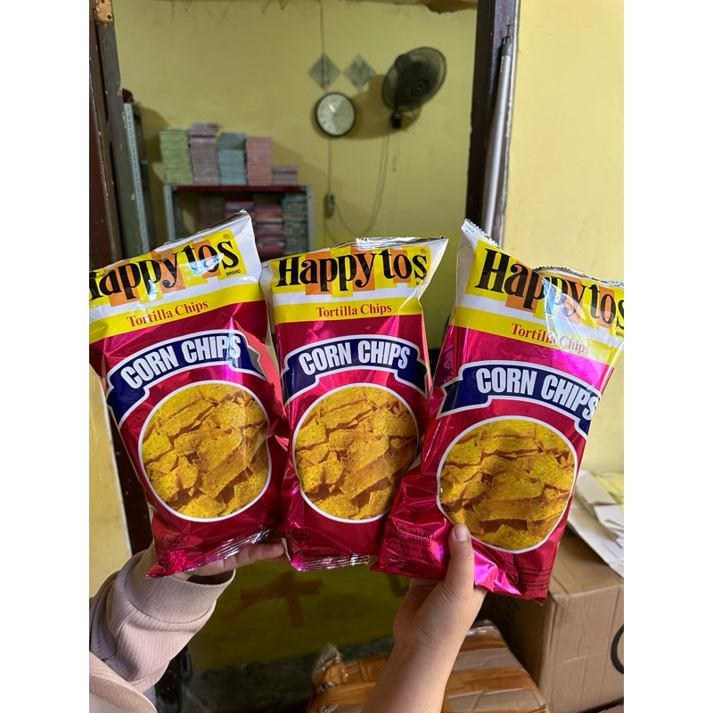 

HAPPY TOS MERAH - HAPPY TOS CORN CHIPS MERAH/HIJAU 140GR EXP 2025