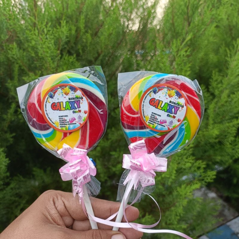 

PERMEN LOLIPOP 7CM BULAT GROSIR GALAXY LOLIPOP