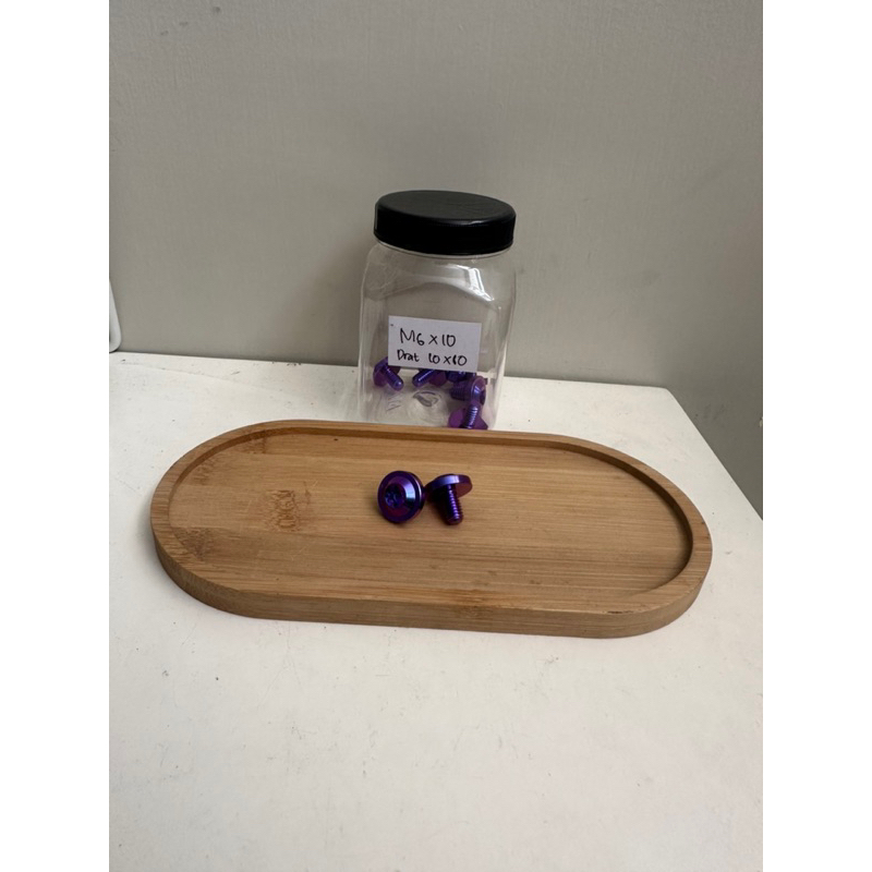 baut titanium m6 x 10 drat 10