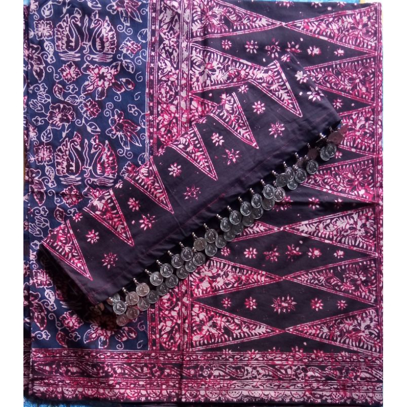 kain batik Jambi ori tekuluk ronce silver