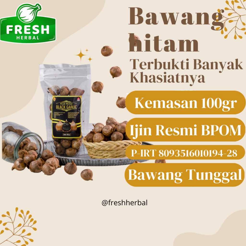 

Bawang Hitam Black Garlic Tunggal Lanang 100 gram Kualitas Premium Murah Berkualitas