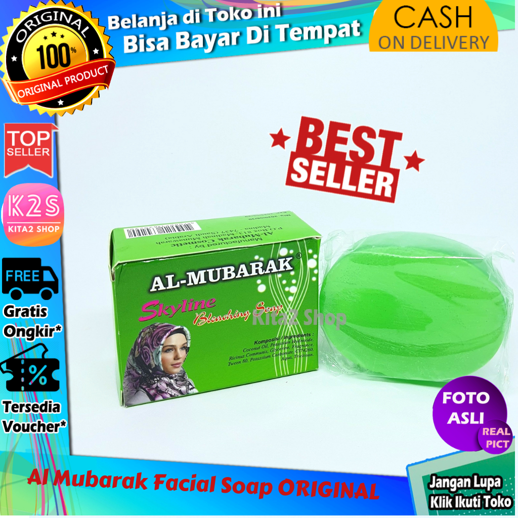 AL MUBARAK Facial Soap Ori Sabun Wajah Al-Mubarak Sabun Batang Al Mubarak COD Kita2 Shop K2S