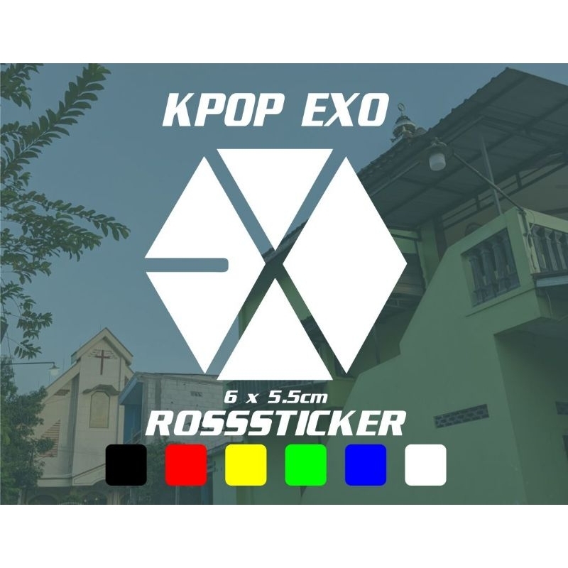 EXO cutting sticker custom logo KPOP EXO murah elegant