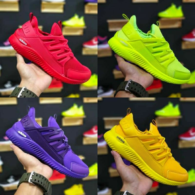 《Bisa COD》sepatu adidas zoom senam zumba erobik wanita tbr putih peach merah kuning abu pink import