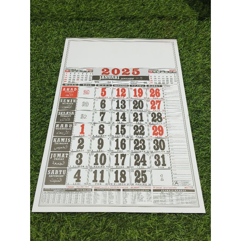 

Kalender 2025 Kalender tahun baru Lengkap dengan Jadwal sholat grosir isi 10pcs Kalender Lokal Wuku