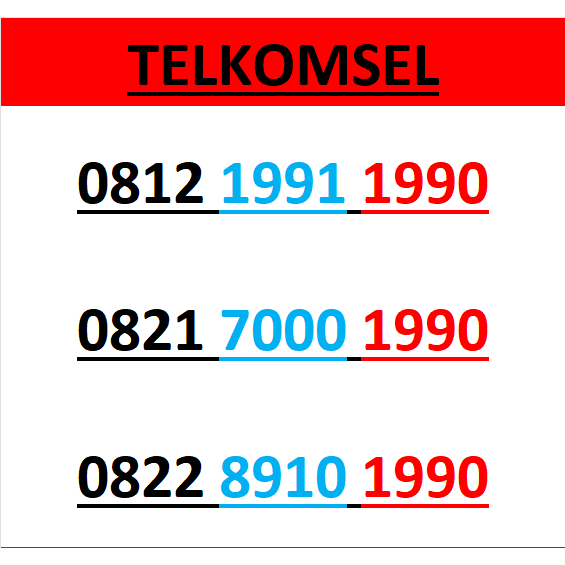 Nomor cantik telkomsel simpati 4g 5g seri tahun 1990 r2000