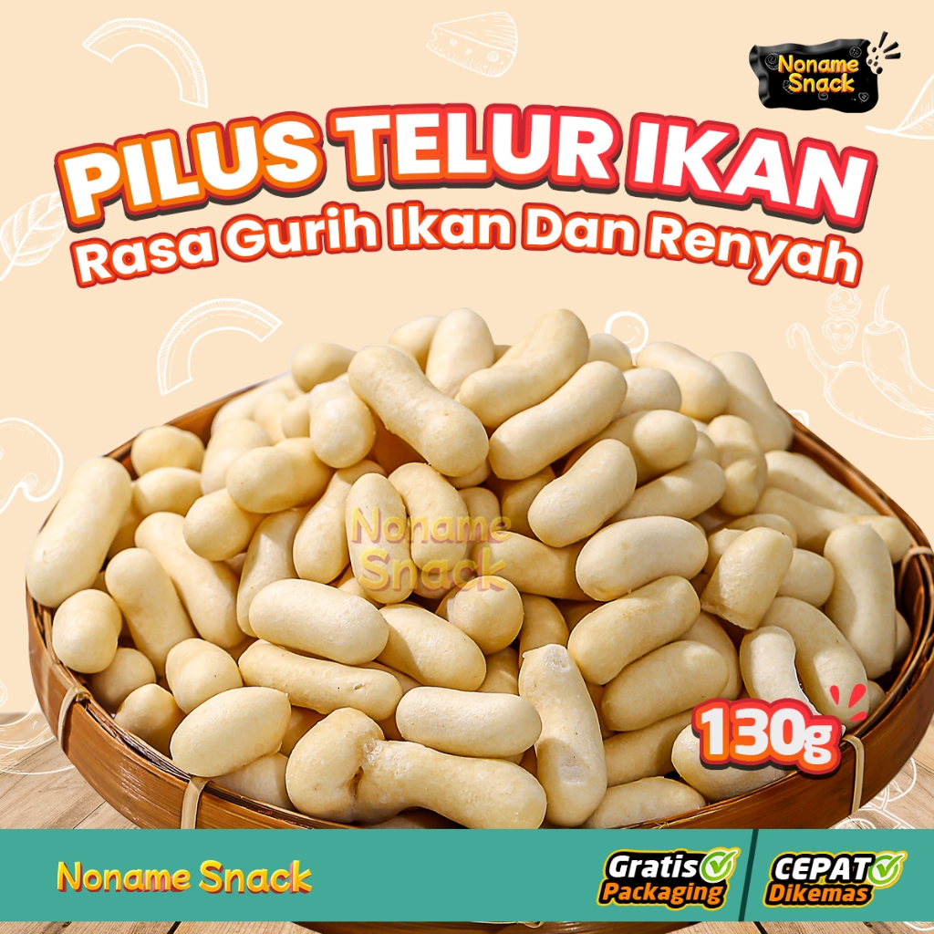 

NoName Snack - Pilus Telur Ikan Cemilan Grosir 130G