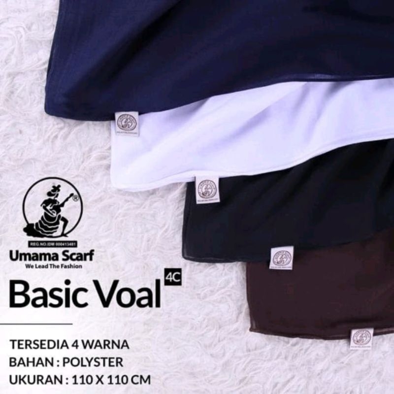 Umama Basic Voal / Hijab Segi Empat Basic Voal Umama Seragam Sekolah