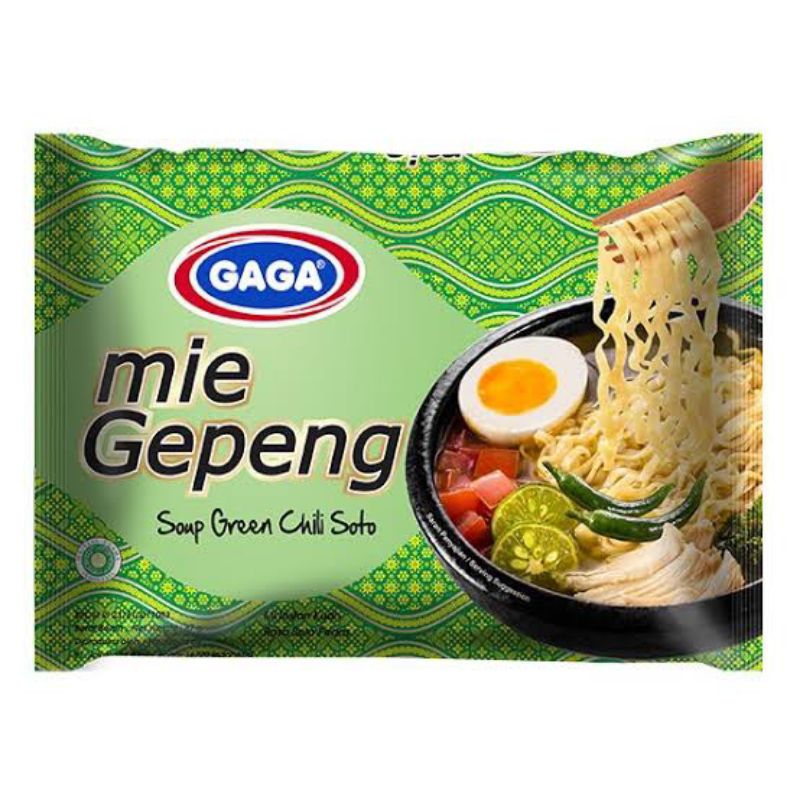 

Mie GAGA Gepeng soup green chilli soto 67gr