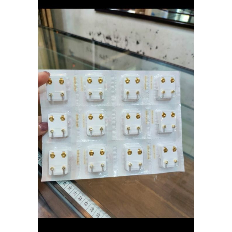 (1pcs) kerabu tindik kuping studex hypoallergenic 100% ori import USA