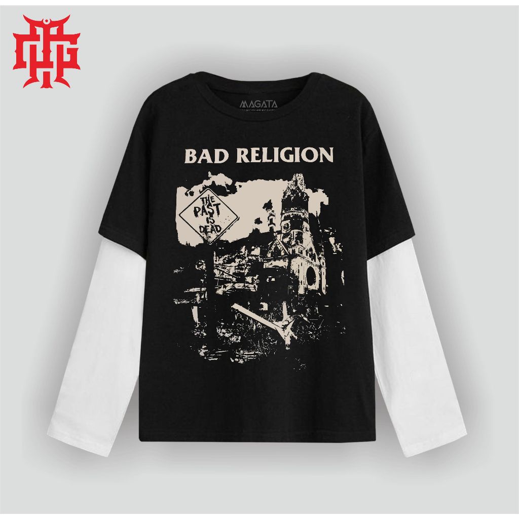 Populasi Official T-shirt Double layer  long sleeve Bad Religion The Fast Streatwear Unisex