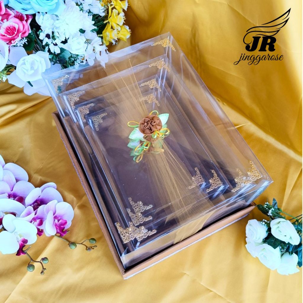 

Kotak Hantaran Seserahan Pernikahan Set Lengkap Isi 4 Box Hantaran Parcel Mika Elegant