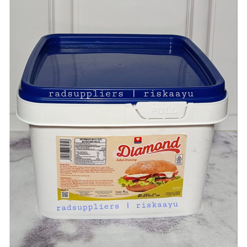 

Diamond Mayonnaise Reguler kemasan 4kg, Reguler Mayonais Diamond 4kg, Best Local Product, Halal !