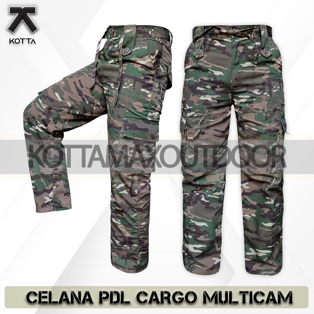 RB Satu Set Baju BDU Tactical Lengan Panjang Cargo Celana Tactical Pria Multicam Army