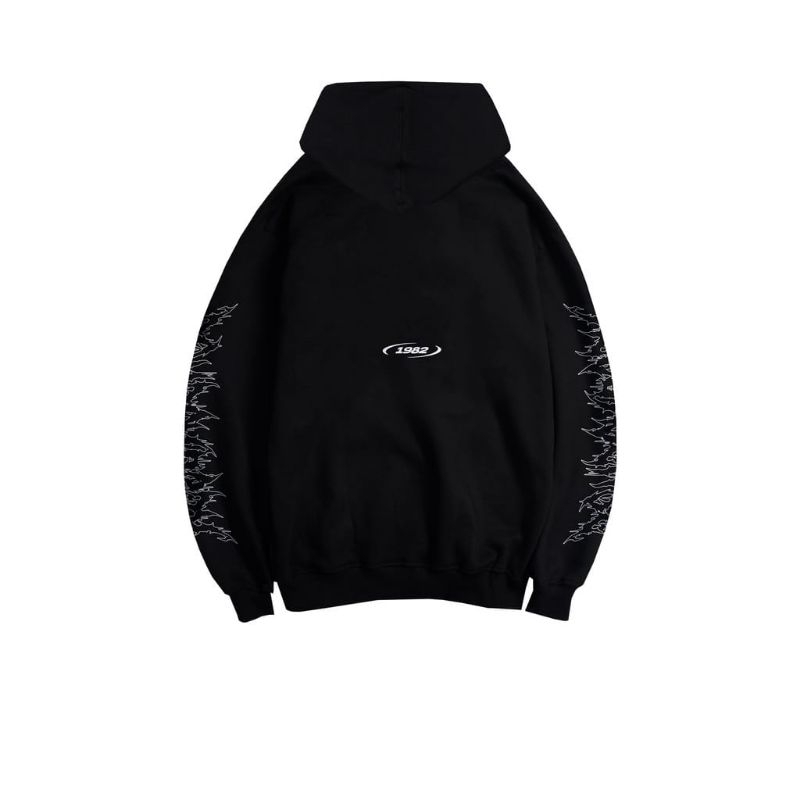 Hoodie mrjn oversize warna Hitam