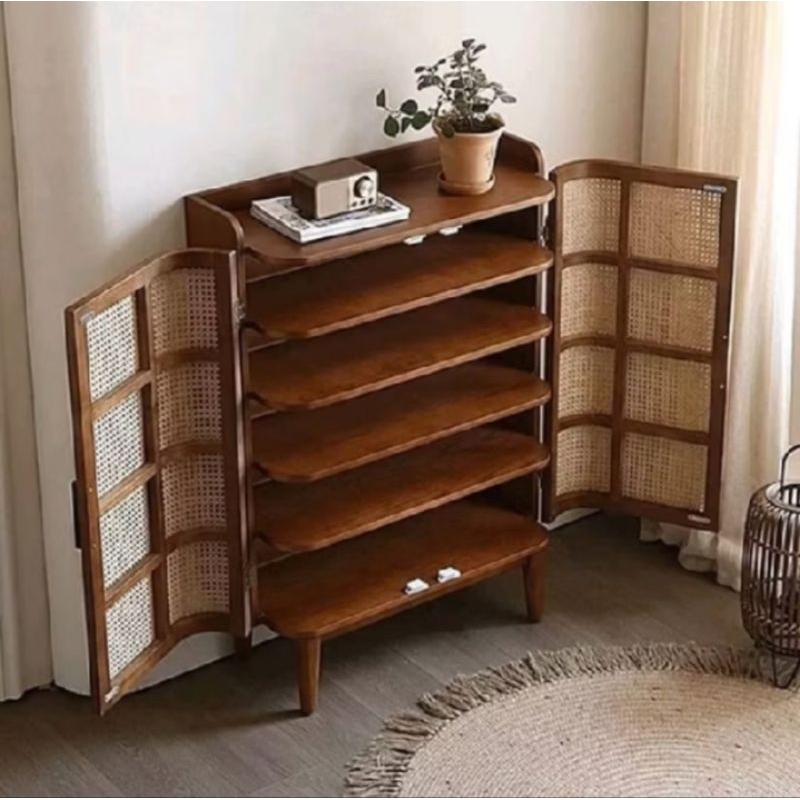 RAK SEPATU MINIMALIS RAK SEPATU RAK SEPATU MINIMALIS KAYU JATI