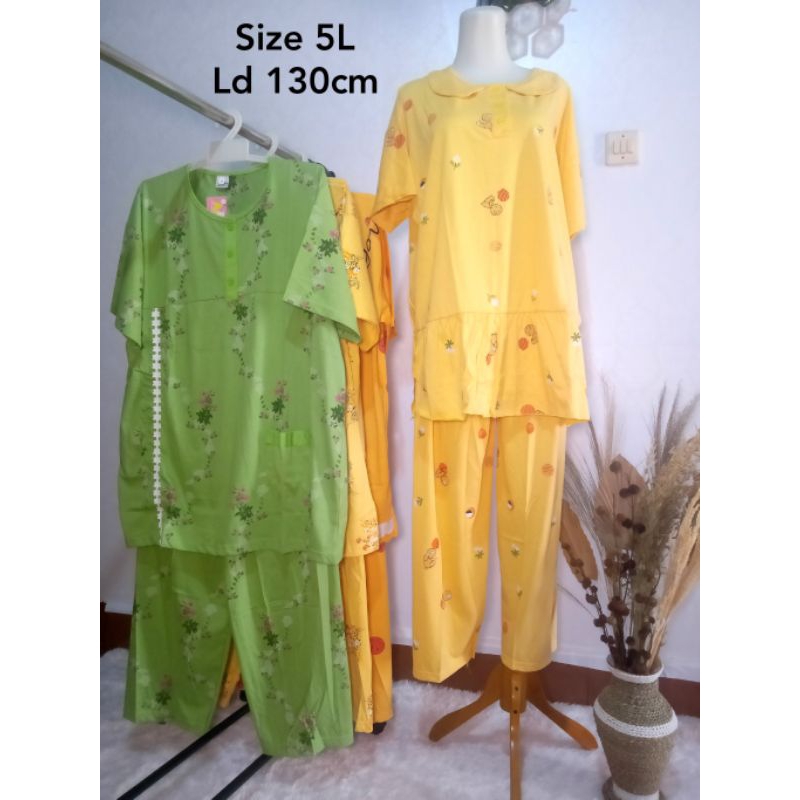 [By Amros 5L] Baju tidur XXXXL piyama super JUMBO 5L premium Amros