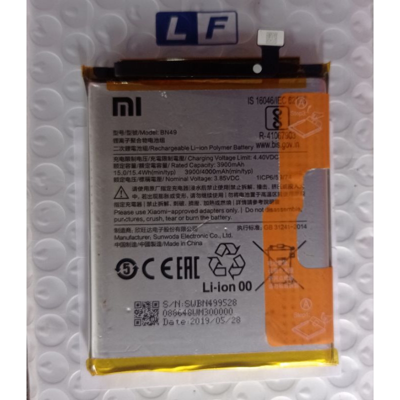 Batre BN49 | Batre Redmi 7A Original Copotan