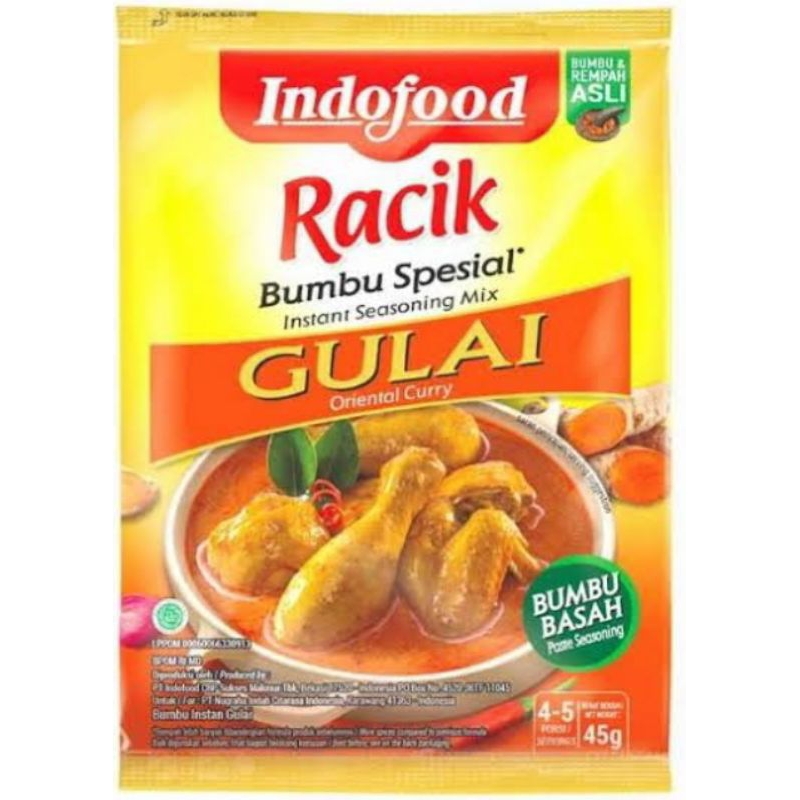 

Indofood Racik Bumbu Basah Gulai 50gr