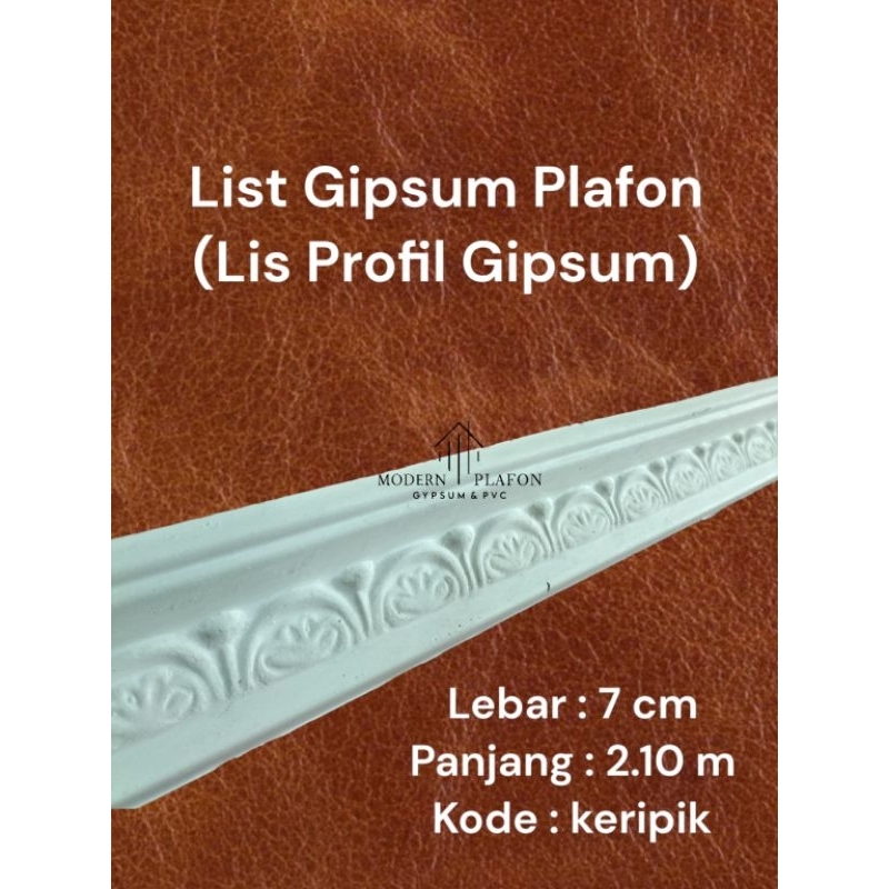Lis siku profil gypsum plafon motif keripik 7 cm / list siku plafon / lis siku plafon / lis profil g