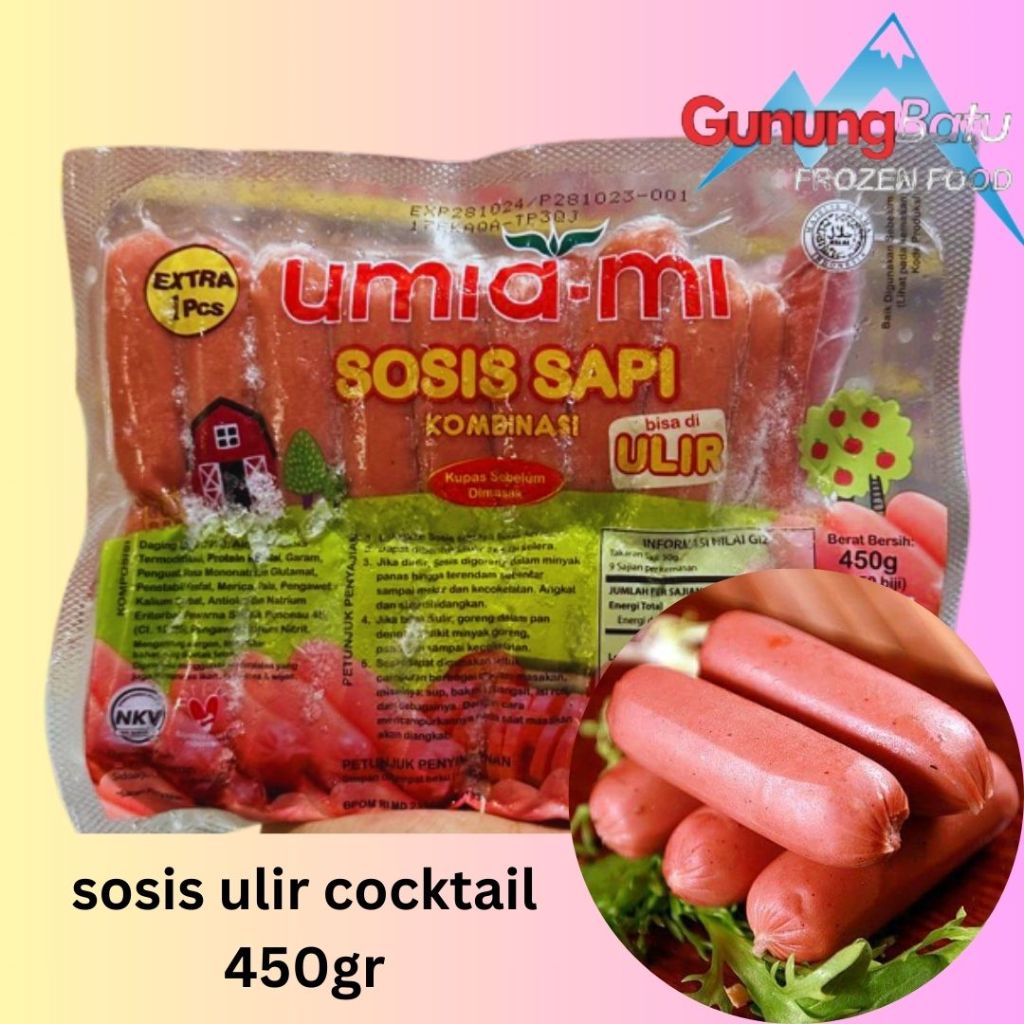

UMIAMI SOSIS ULIR COCKTAIL 450 GRAM