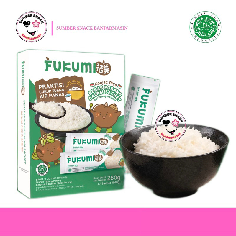 

Fukumi Beras Porang (Isi 7 Sachet/Box) (7x40g)