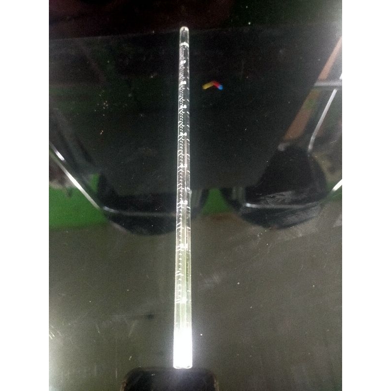 Pipa kaca kapiler sekala diameter 7mm tebal 2mm lubang 2mm panjang 25cm