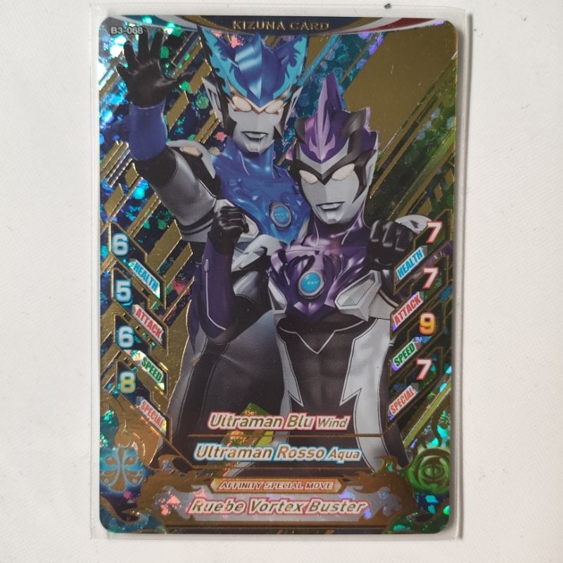 Kartu Kizuna Card Ultraman Blu Wind | Ultraman Rosso Aqua B3-068 - Ultraman Fusion Fight Ver.3