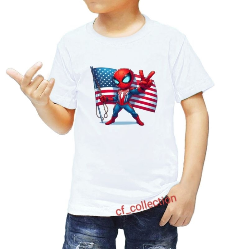 KAOS SPIDERMAN ANAK LAKI LAKI 1-11 TAHUN