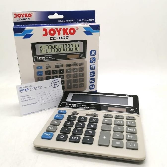 

KALKULATOR JOYKO BESAR 12 DIGIT CC 800 CH CHECK CORRET KUALITAS TERBAIK