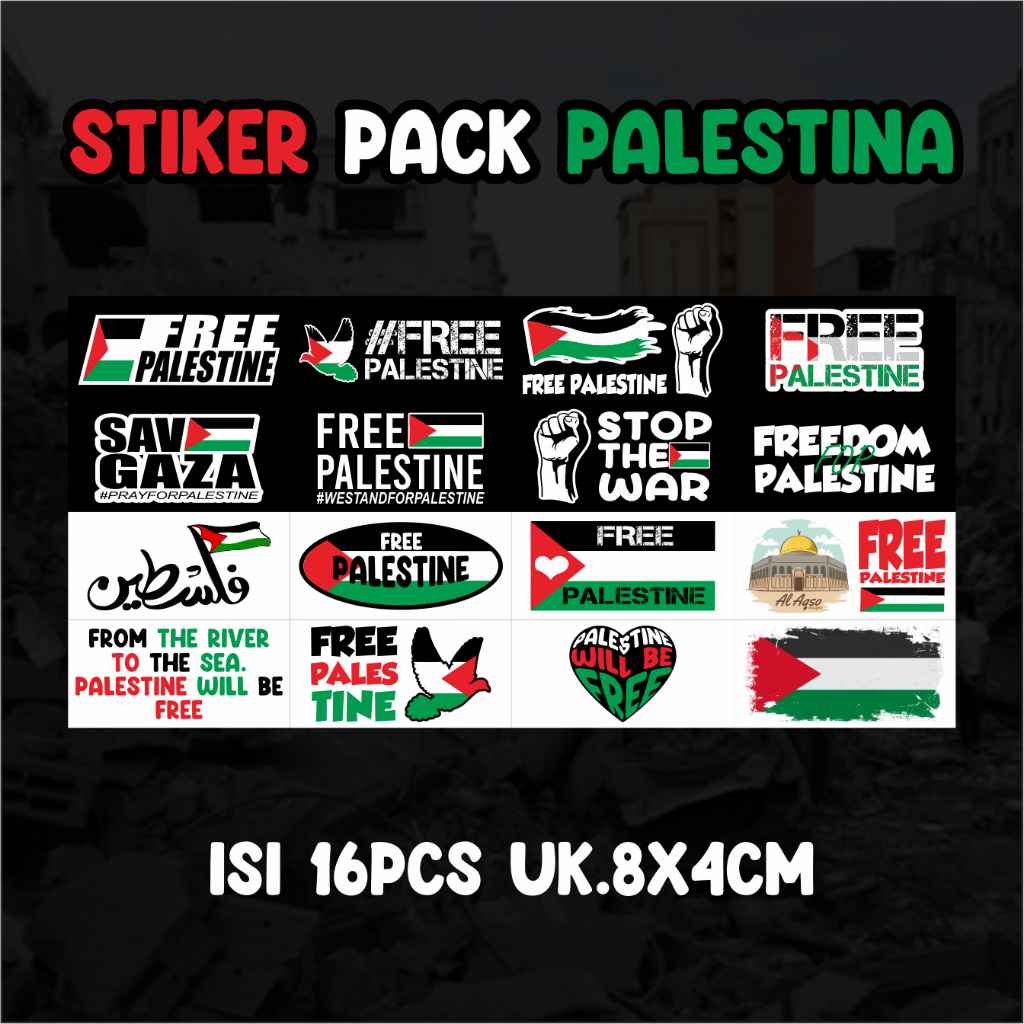 

Stiker Palestina / Sticker Free Palestine - Anti Air - Sudah Dipotongi Tinggal Tempel
