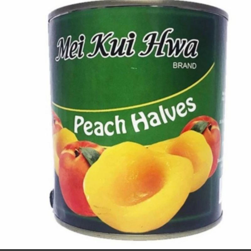 

peach halves mei kui hwa buah kaleng