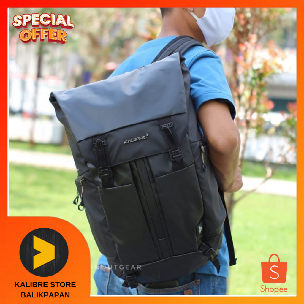 KALIBRE BACKPACK DYNAMIC - TAS RANSEL TAS PUNGGUNG PRIA 21L 911467 HITAM