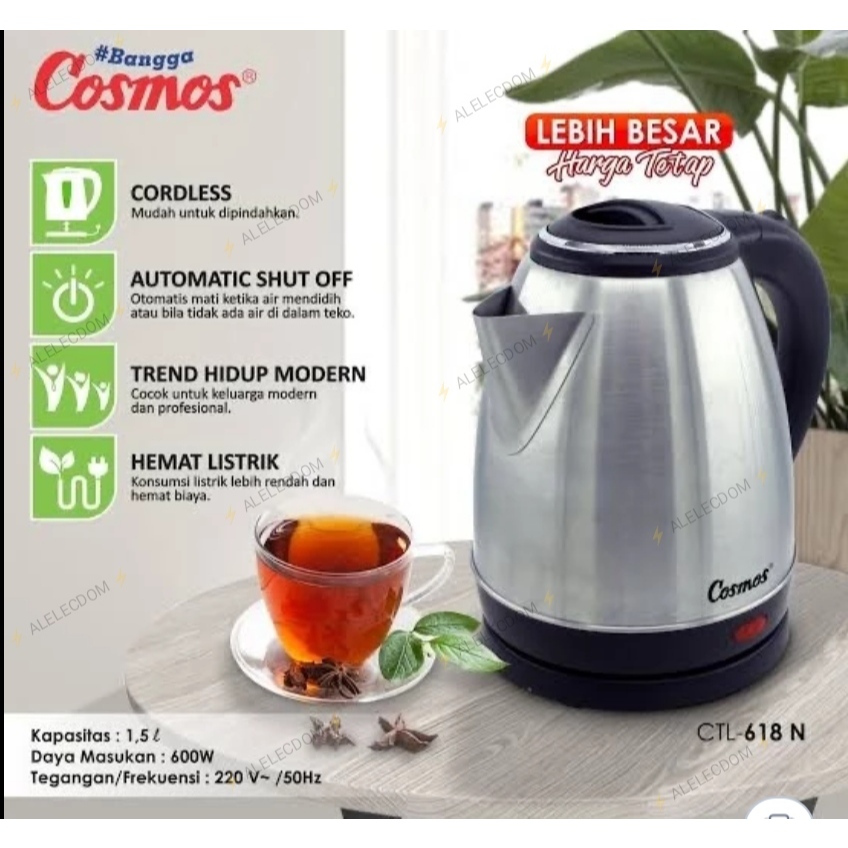 Cosmos Kettle Listrik CTL 618N / Teko Listrik pemanas Air