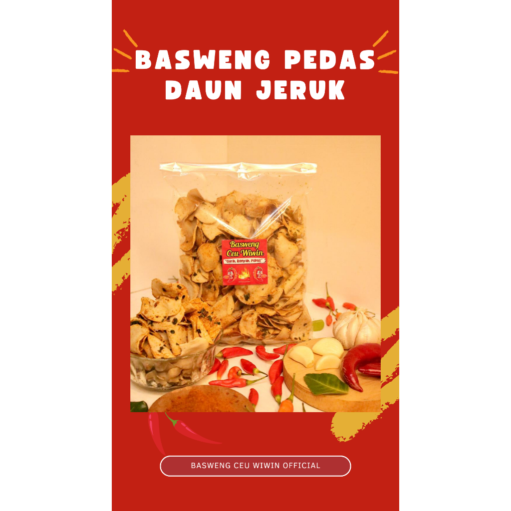 

Basreng Pedas Daun Jeruk 200gr | Basreng Ceu Wiwin | Basreng Pedas | Basreng Tipis