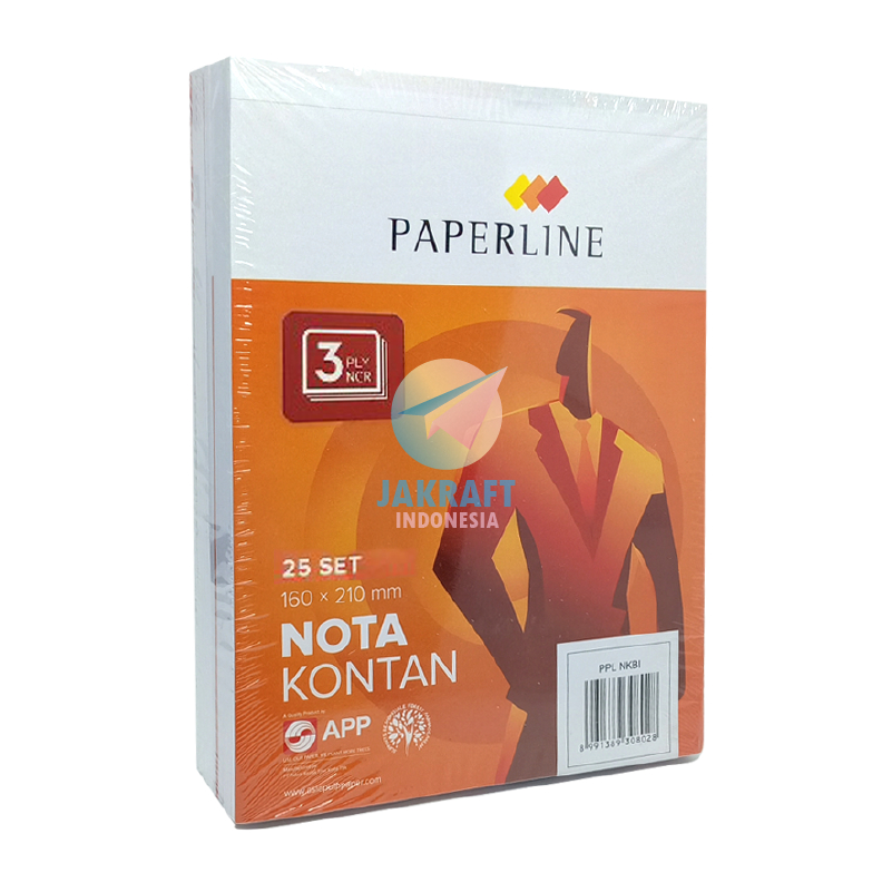 

(10 Pcs) GROSIR Buku Nota Kontan PAPERLINE B3 Besar 3 Ply Carbonless NCR Murah Terbaik PPL-NK-B3-NCR-TK | PACK