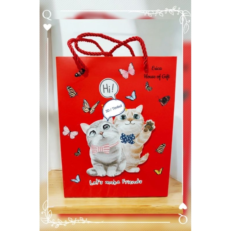 

Paper Bag Red Catty / 3D