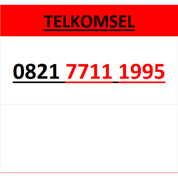 Nomor cantik simpati 4g 5g seri tahun 1995 0B21 7711 1995 r1500