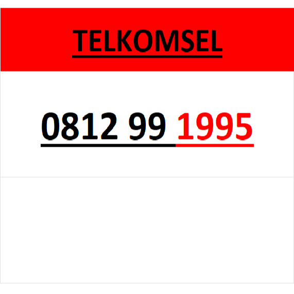 Nomor cantik simpati 4g 5g seri tahun 1995 0B12 99 1995 r10000