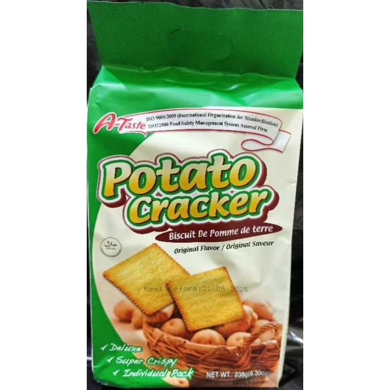 

A-taste potato cracker/biskuit kentang original isi 238gr