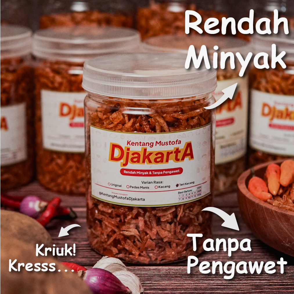 

Kentang Mustofa Large/600 Mili Djakarta Rendah Minyak dan Bebas Bahan Pengawet