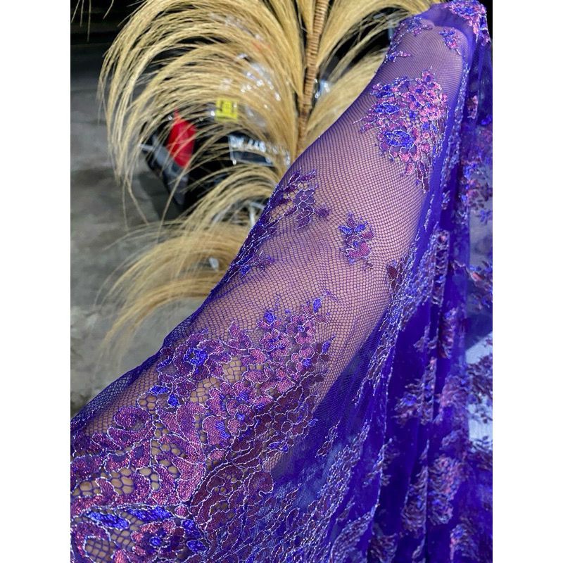 New kain kebaya rijek Pinggiran metalik ukuran 1 baju/1,2m