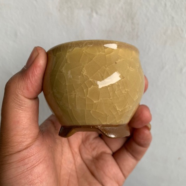 pot keramik mini Gemoi kaki